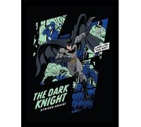 Batman - Poster encadré "The Dark Knight Strikes Again", bande dessinée PM8283 (40 cm x 30 cm) (Noir/Bleu)