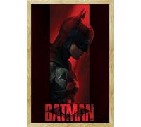 Batman - Poster - Out of the Shadows + cadre amovible, Shinsuke® Maxi MDF hêtre, vitre acrylique