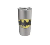 Batman Retro Bat Logo Distressed Gobelet isotherme en acier inoxydable double paroi
