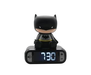 BATMAN - Réveil digital avec veilleuse lumineuse en 3D et effets sonores - LEXIBOOK