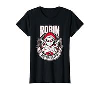 Batman Robin Gotham City T-Shirt, Femme, Noir, XXL