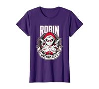 Batman Robin Gotham City T-Shirt, Femme, Violet, XS