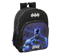 BATMAN - Sac à dos scolaire pour enfant, adaptable au chariot, idéal pour les enfants d'âge scolaire, confortable et polyvalent, qualité et résistance, 33 x 14 x 42 cm