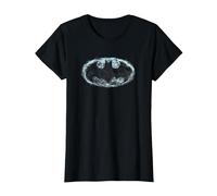 Batman Smoke Signal Logo T-Shirt, Femme, Noir, S
