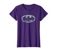 Batman Smoke Signal Logo T-Shirt, Femme, Violet, 3XL