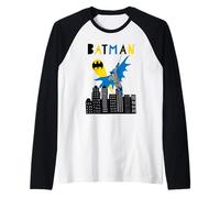Batman Swinging Over City Manche Raglan