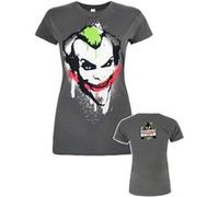 Batman - T-shirt Arkham City - Femme (L) (Gris) - UTNS4724 Gris G