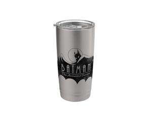 Batman: The Animated Series One Color Logo Gobelet isotherme en acier inoxydable double paroi