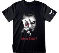 Batman : The Dark Knight - "Why So Serious" T-Shirt für Herren/Damen Uni HE725 (S) (Schwarz)
