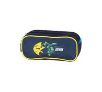 Batman - Trousse Scolaire Enfant - Garçon - Bleu Marine/jaune - 2 Compartiments Bleu TU