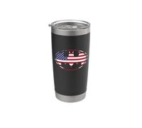 Batman USA American Flag Shield Logo Gobelet isotherme en acier inoxydable double paroi