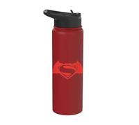 Batman v Superman Simple Red Logo Stainless Steel Insulated Water Bottle