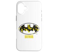 Batman Yellow Logo Silhouette Edition Bande dessinée Coque pour iPhone 16 Plus