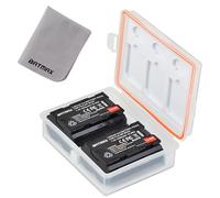 Batmax Lot de 2 batteries de rechange NP-W235 avec étui de rangement pour batterie et étui pour carte mémoire compatible avec Fujifilm X-T5, X-T4, X-H2S, GFX100S, GFX 50S II, VG-XT4 appareil photo