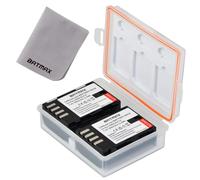 Batmax Lot de 2 batteries DMW-BLF19 DMW-BLF19E avec étui de rangement pour batterie et étui pour carte mémoire compatibles avec Panasonic Lumix DC-G9 GH5 GH5S, DMC-GH3 GH3A GH3H GH3AGK GH3GK GH4 GH4H