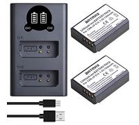 Batmax Lot de 2 batteries LP-E10 1500 mAh et chargeur avec port USB de type C compatibles avec Canon EOS Rebel T7 T6 T5 T3 T100, EOS 4000D 3000D 2000D 1500D 1300D 1200D 1100D, Kiss X50 X70 X80 Et plus