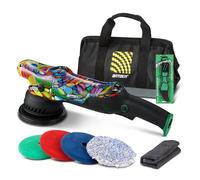BATOCA P1 Polisseuse Orbitale Auto 1000W Lustreuse 125mm Orbite 15mm | 6 Vitesses 2500-5500 RPM, Câble 5m Amovible, avec Brosse & Sac pour Polissage & Cirage de Voiture
