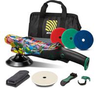 BATOCA P2 Kit Polisseuse 1000W Haut Couple, Lustreuse Rotative 150mm Heavy-Duty Correction Peinture Profonde, Clip de Câble & Outil Pad 3-en-1, Câble Amovible 8m, 1000-3800tr/min, Bateau, Camping-Car