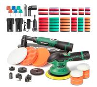 BATOCA S3 Polisseuse Sans Fil & S6 Mini Machine à Polir Ensemble,Batterie Universelle 12V, 2.0A,Polissage Voiture Complet/Détaillé,RO/DA 3mm/12mm Excentrique,Machine à Cirer Orbitale