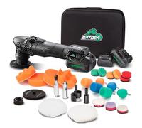 BATOCA S4 Professionnel Polisseuse Sans Fil Mini,Moteur Brushless,DA/RO Polir,25mm/75mm Polisseur Voiture Set pour Détails,2.5Ah 12V Batteries,2000-5500tr/min,Lustreuse Polissage Cirage pour Phares