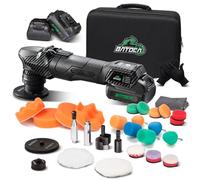 BATOCA S4 Professionnel Polisseuse Sans Fil,Moteur Brushless,DA/RO Polir | Mini/25mm/75mm Polisseur Voiture Set pour Détails,2.5Ah 12V Batteries,2000-5500tr/min,Lustreuse Polissage Cirage pour Phares