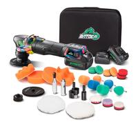 BATOCA S4 Professionnel Polisseuse Sans Fil pour Détails,Moteur Brushless,DA/RO Polir,25mm/75mm/Mini Polisseur Voiture Set,2.5Ah 12V Batteries,2000-5500tr/min,Lustreuse Polissage Cirage pour Phares