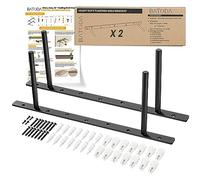 BATODA - 16" Heavy Duty Floating Shelf Bracket (2 pcs)-Solid Steel Blind Shelf Supports - Hidden Brackets for Floating Wood Shelves - Blind Shelf Support - Shelving Mounting Hardware Included (Pack 2)