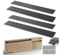BATODA Lot de 4 supports de comptoir de 40,6 cm pour granit - Support d'étagère en L robuste - Support mural pour étagère ouverte - Support d'étagère aveugle - Matériel de montage d'étagère inclus