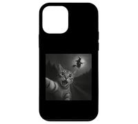 Bâton à Balai Amusant pour Halloween avec Chat effrayé, Selfie, sorcière Coque pour iPhone 12 Mini