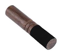 Bâton à frotter pour bol chantant en bois/daim, bambou, bol chantant tibétain en bois avec tête en cuir (bâton noir)