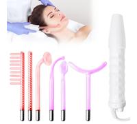 Bâton à haute fréquence pour le visage avec 6 sondes, baguette à haute fréquence, appareil de radiofréquence pour le visage, appareil de beauté du visage, appareil de traitement de l'acné