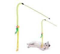Bâton à ressort pour chaton avec clochette - Jouet à plumes pour les moments heureux - Jouet d'exercice pour chat - Jouet à fil pour l'entraînement des chatons