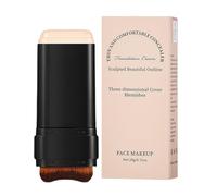 Bâton anti-cernes - Matte Cream 20g | Foundation Stick With Brush Natural Coverage | Contour Makeup Śtick For Nose Forehead Cheek Hollows For Daily Wear Office Makeup And Mothers