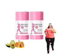 Bâton anti-frottement imperméable et résistant à la transpiration - baume anti-frottement unisexe non gras pour la prévention du frottement des cuisses, des jambes et des bras, 40g (2 pièces)