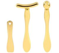 Bâton applicateur de crème pour les yeux et le visage en métal et mini cuillère à cosmétiques, cuillère de maquillage en alliage de zinc, masseur des yeux en métal pour crème cosmétique du visage