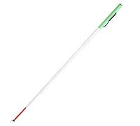 Bâton Blanc 7 Sections pour Aveugle en Aluminium Télescopique, avec 2 Boule Tournante à Roulement