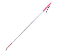 Bâton Blanc 7 Sections pour Aveugle en Aluminium Télescopique, avec 2 Boule Tournante à Roulement