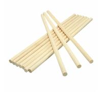 Baton Bois Loisir Creatif Lot de 10 tiges rondes en bois pin for compter les bâtons éducatifs, modèle construction, travail du, 3/4/5/6/12 mm(4mm)