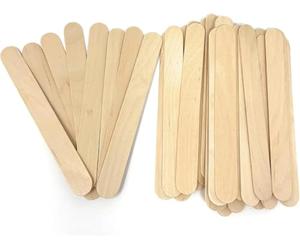 Baton Bois Loisir Creatif Lot de 500 bâtonnets glace multi-usages en bois 6 pouces for l'artisanat, la crème glacée, l'épilation à cire, l'abaisse-langue