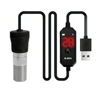Bâton chauffant USB 10 W pour aquarium avec design de sécurité robuste, 15-34 °C, contrôle automatique de la température, chauffage d'aquarium, conçu pour les petits aquariums pour eau salée et eau