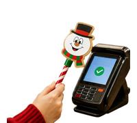 Bâton Compte Crédit Noël, Prop Paiement Sans Contact Tap-to-Pay | Bâton Tap-to-Pay De Noël, Emplacement Carte Caché, Pla Léger, Accessoire Fun Pour Le Paiement, Cadeau Fête