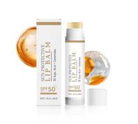 Bâton crème solaire réparateur pour les lèvres, baume à lèvres large spectre SPF 50, hydrate et nourrit les lèvres sèches, gercées et ternes, atténue les ridules, protection quotidienne