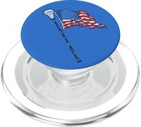 Bâton Crosse Drapeau américain rétro années 80 PopSockets PopGrip pour MagSafe