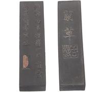 Bâton D’encre de Calligraphie Chinoise Noir 2 Pièces pour Écriture