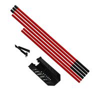 Bâton d'alignement de golf - Entraîneur de swing 105 x 105 x 21 cm, construction en fibre de verre et caoutchouc PVC, accessoire de club portable à 7 niveaux avec tee réglable | Aide à la formation po