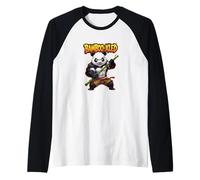 Bâton de Bambou de Dessin animé Panda drôle d'arts Martiaux Manche Raglan