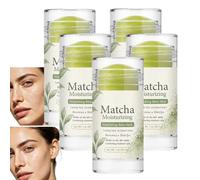 Bâton de baume hydratant Matcha à la cire d'abeille de suif de bœuf, baume apaisant pour la peau, baume hydratant nourrissant pour les soins de la peau sèche, bâton de soin apaisant pour la (5pcs)