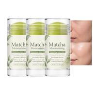 Bâton de baume nourrissant hydratant au matcha, baume anti-âge hydratant, hydratant au matcha et à la cire d'abeille pour peaux sèches, craquelées, sensibles, non grasses (3PCS)
