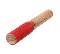 Bâton de bol chantant pour bol chantant en bois/daim, bâton en bois avec tête en cuir enveloppée (design 04)