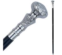 Bâton de Canne en Laiton avec Boule Wonka Colonial pour Homme Bâton Antique Victorien Bastón Elegante Para Caminar élégant Marche Femmes Palissandre poignée en Laiton sur Le Dessus 94 cm